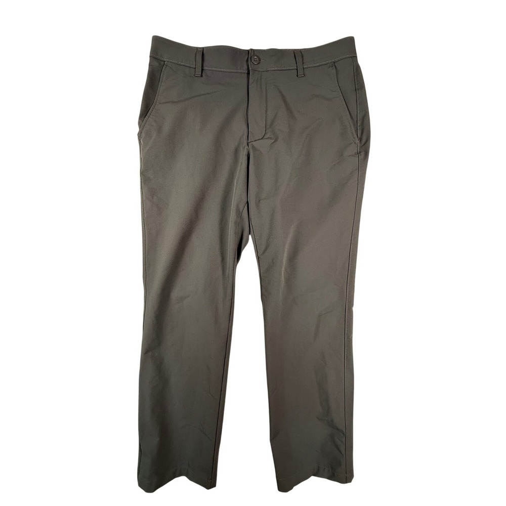Under Armour Golf Pants Mens 36x30 Gray Performance‎ Flat Front Chino